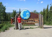 Aaron at the Arctic Circle in Alaska